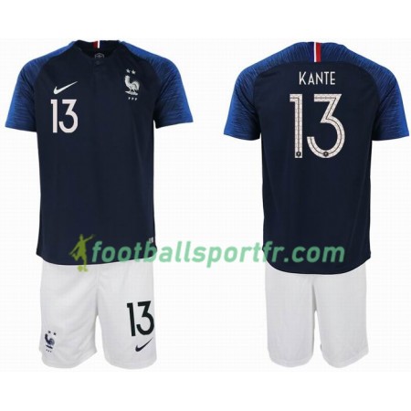 Tenue France KANTE 13 2 star Enfant Domicile Coupe du monde 2018 Maillot de Foot